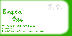 beata vas business card
